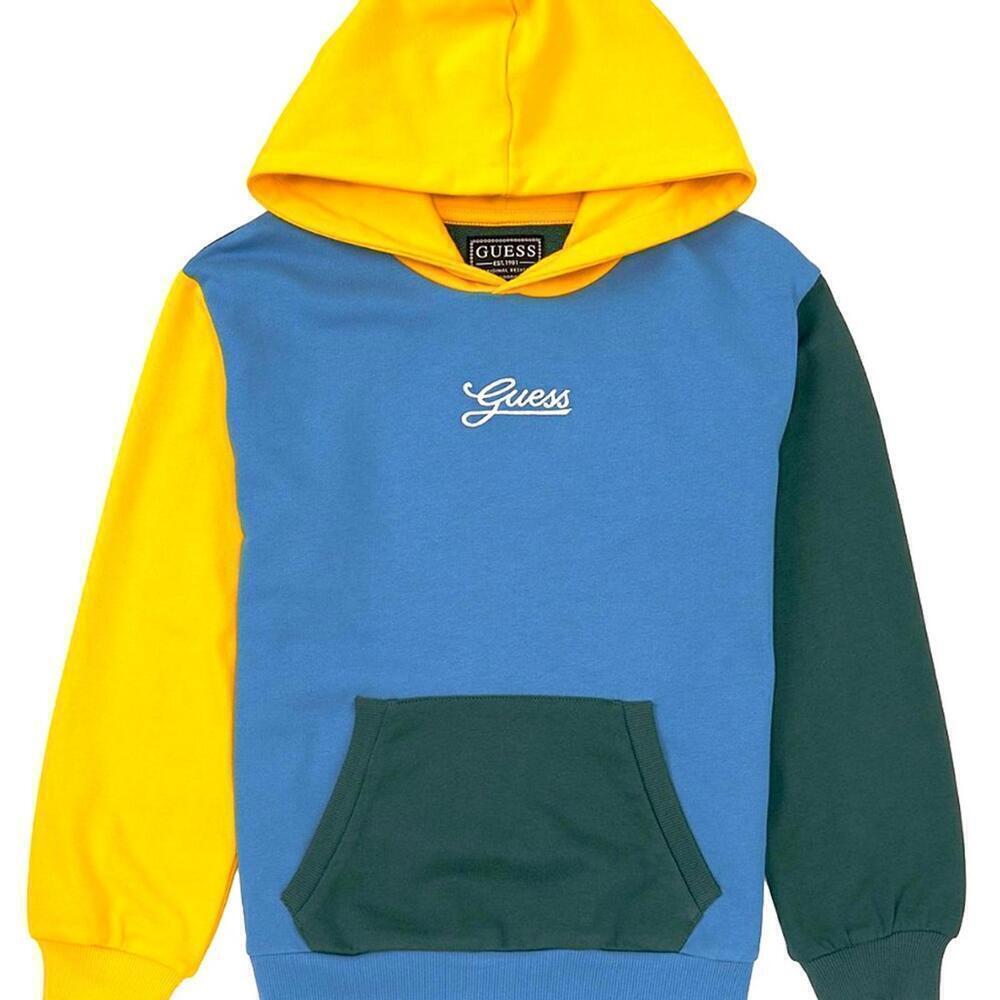 GUESS Big Boys Embroidered Logo ColorBlock Sweatshirt size 14 hoodies, pullover